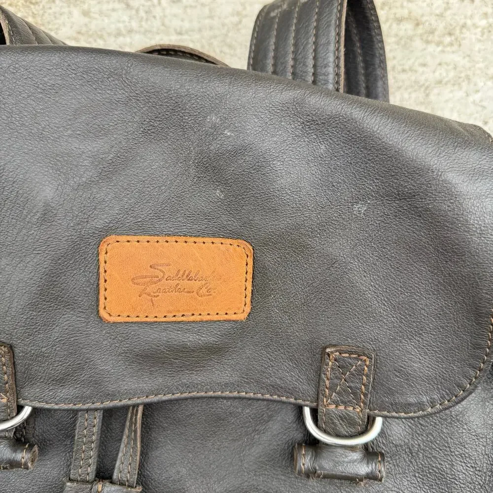 Saddleback Leather Company - Hogsback Collection Drawstring Backpack Dark Brown